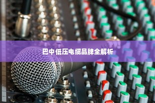 巴中低压电缆品牌全解析