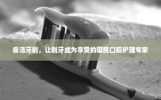 睿洁牙刷，让刷牙成为享受的国民口腔护理专家