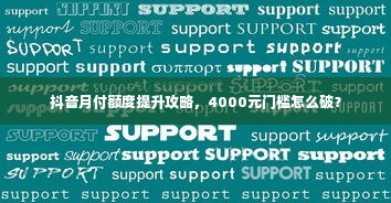 抖音月付额度提升攻略，4000元门槛怎么破？