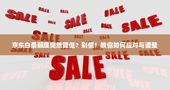 京东白条额度突然降低？别慌！教你如何应对与调整