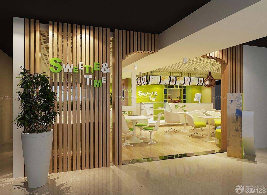 创意奶茶店装修效果图,奶茶店装修风格效果图片