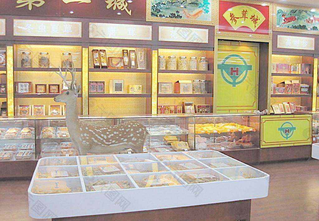 参茸行门市装修 参茸门店装修效果图